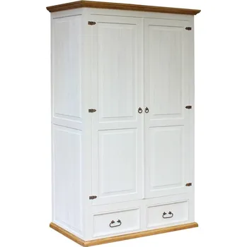 Komoda Rustikální skříň z masivu SWEET HOME de luxe Barevné provedení: Bílá - dub tmavý vosk