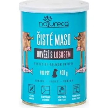 Krmivo pro psa NATURECA konz. hovězí s lososem pro psy 400g