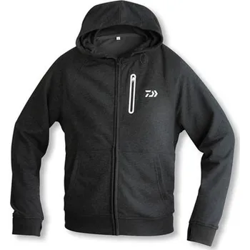 Rybářské oblečení Daiwa rybářská mikina s kapucí D-Vec černá vel. L