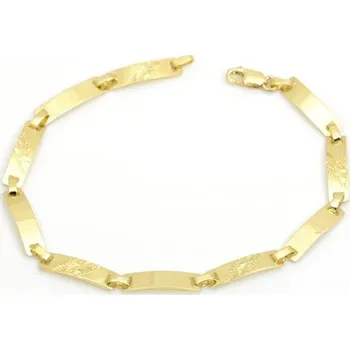 Náramek Dámský zlatý článkový náramek 0134 + DÁREK ZDARMA