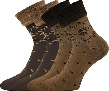 Dámské ponožky Lonka Frotana 2 páry Caffee Brown 35-38