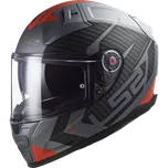 LS2 FF811 VECTOR II SPLITTER MATT TITANIUM RED-06 XXS