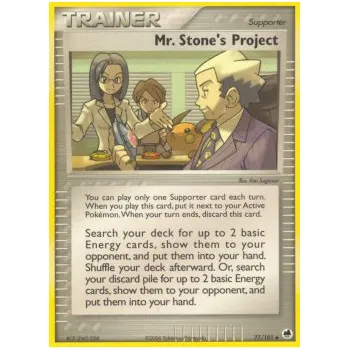 Sběratelská karetní hra Pokémon DF 077/101 Mr. Stone's Project - EX Dragon Frontiers Stav: Excellent, Verze: NORMAL