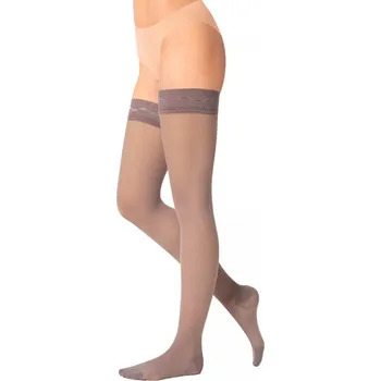 Dámské spodní prádlo MAXIS RELAX PREMIUM Stehenní kompresní punčochy s krajkou vel. M purple rain