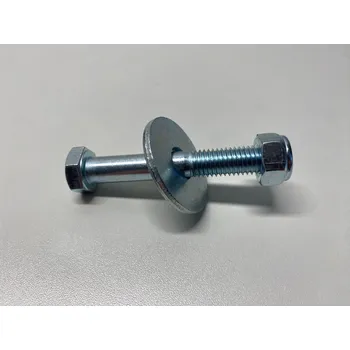 Šroub Šroub M12x80 šestihranná hlava, zn, 8.8, DIN 931, včetně velkoplošné podložky a pojistné matice