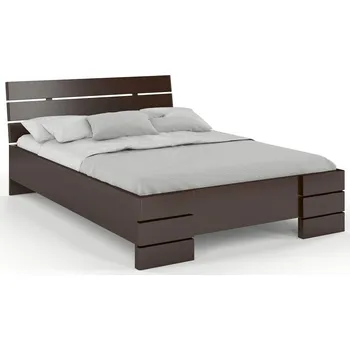 Postel Prodloužená postel Sandemo - buk Odstín moření: Palisander, Rozměr: 120x220