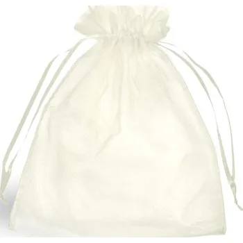 Sáček organza bílý 10*15 cm