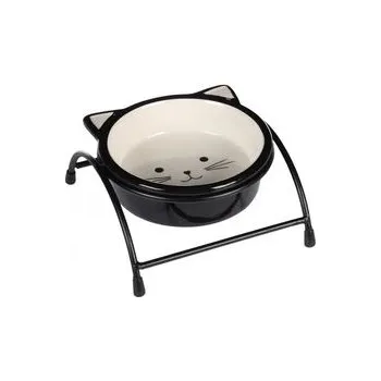 miska pro kočku Flamingo miska pro kočku keramická ve stojanu, 230 ml, průměr 15 cm