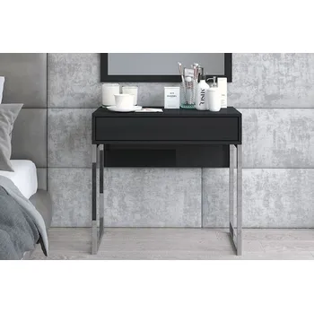 Toaletní stolek Černá moderní toaletka Eva