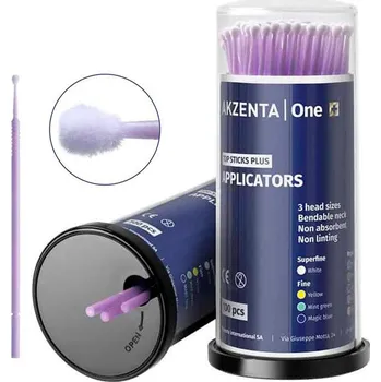 Vyšetřovací rukavice Akzenta Top Sticks Plus Micro aplikátory REGULAR (fialové), 100ks