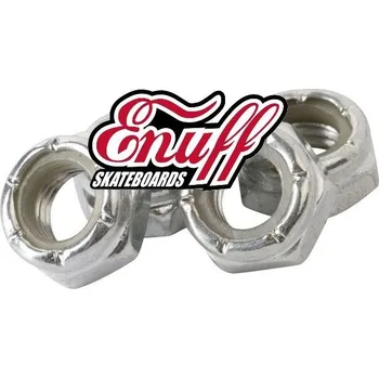 Matice Matice pro kolečka ENUFF AXLE LOCK NUTS SILVER sada 4ks