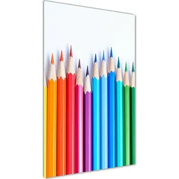 Obraz Vertikální Fotoobraz na skle Barevné pastelky