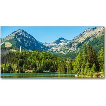 Obraz Foto obraz skleněný horizontální Jezero v horách