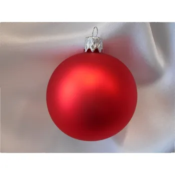 Vánoční ozdoba Vánoční koule 10 cm - mat SET/4ks - červená matná