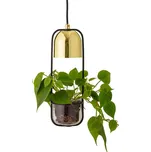 Zlaté kovové závěsné světlo Bloomingville Gullak 10 cm