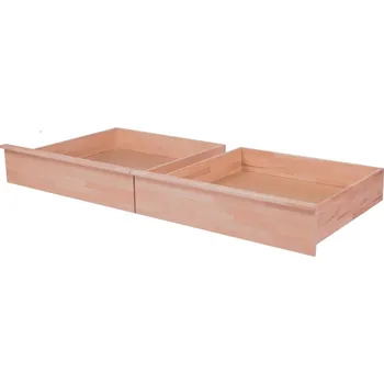 Postel Úložný prostor půlený (pár) buk - výška 25 cm - výsuvný Odstín moření: Bílá krycí barva