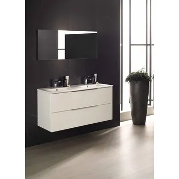 Umyvadlo Gamadecor HOOP Dvojumyvadlo nábytkové 120cm, bílé, 100303001