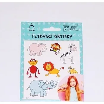 Odstranitelné tetování Dětské tetovací obtisky - zvířátka 01