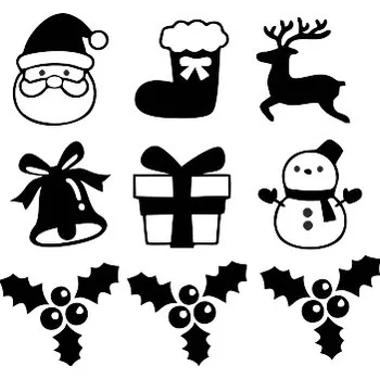 samolepka Vánoční samolepky - kolekce 9 ks | Jpdesign.cz