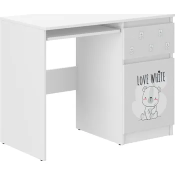 Psací stůl WD Dětský psací stůl 96 cm - Bílý medvídek