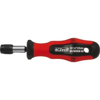 Bit Držák bitů 1/4” s rukojetí s pojistkou pro nástavce profi, délka 135 mm 4CZech