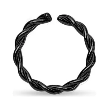 Piercing Šperky4U Piercing do nosu - kruh černý - N0008-1208