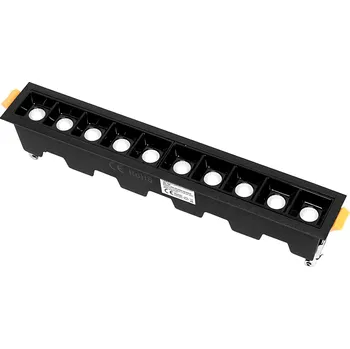 LED osvětlení DomenoLED Led lineární vestavné svítidlo 20W 3000K černá JDL-10T