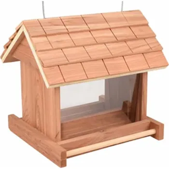 Krmítko pro ptáka Krmítko pro venkovní ptactvo FLAMINGO Ludvig z cedrového dřeva 20,5x16x19cm