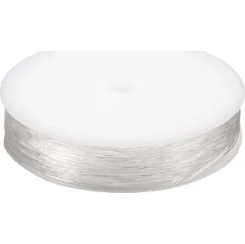 Materiál na výrobu šperku Pruženka - gumička silikonová kulatá průhledná Ø0,6 mm (5 metrů)