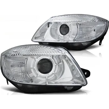 Přední světlomet Tuning Tec Přední světla SKODA FABIA 07-03.10, ROOMSTER 06-03.10 chromové