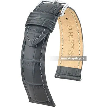 Řemínek na hodinky Řemínek k hodinkám HIRSCH Duke L šedá (30) 18 mm pánský
