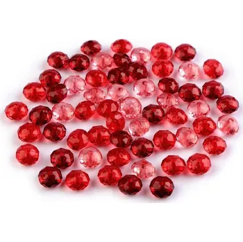 Korálek Korálky broušené/slavík - červená tmavá AB lesk > Ø8mm (15 ks)