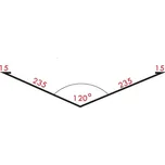 Úžlabí rš.: 500 mm 2 m / měď