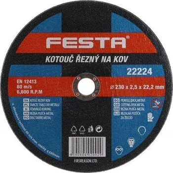 Řezný kotouč Festa řezný kotouč na kov 115 x 1,2 x 22,2 mm
