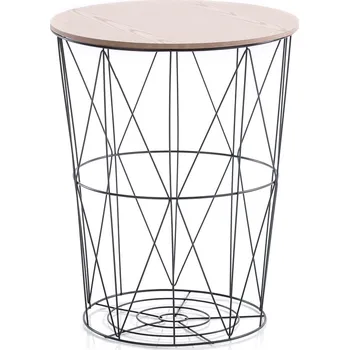 Konferenční stolek Recenze HOMEDE Carmina 31 x 31 přírodní/černý