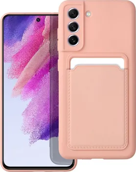 Pouzdro na mobilní telefon Forcell Card Case pro Samsung Galaxy S21 FE růžové