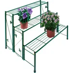 DEMA Schody na květiny 3 police 78x55x65 cm Antik, tmavozelené