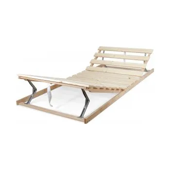 Postelový rošt MASIV DOUBLE FLEX - DPV, masivní polohovací rošt s pevnou středovou částí 80 x 200 cm TYPICKÝ ROZMĚR