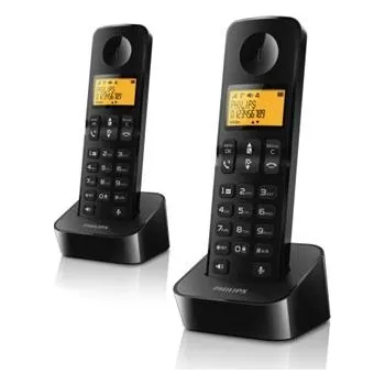 Stolní telefon Bezdrátový telefon Philips D2602B/53 černý