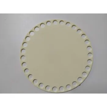 Víko/dno na košík 14,5cm - plné vanilka