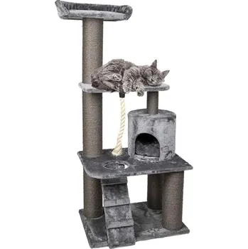 Pro kočku Škrabadlo FLAMINGO Strupa Edan šedé 85x62x157cm