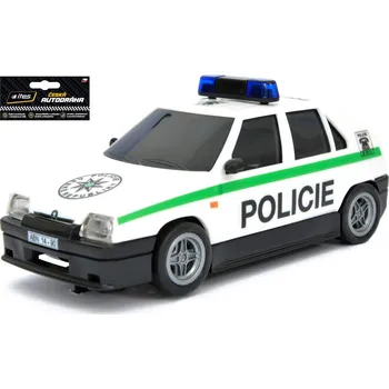 auto na autodráhu Favorit POLICIE ČR model SRC 1:28- polepy POLICIE ČR - motor 2O OOOotk. -K autodráze ITES, FARO, EuropaCup, Gonio .