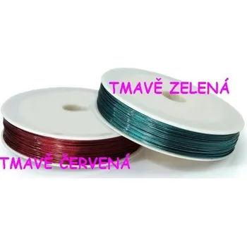 Nylonové lanko Ø 0,45mm - zelená tmavá (80m)