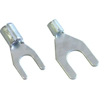 Kabelové oko Tracon V4-6 Neizolované Cu lisovací kabelové vidlice 4mm2, M6, (d1=3,5mm, d2=6,5mm) (Tracon V4-6)