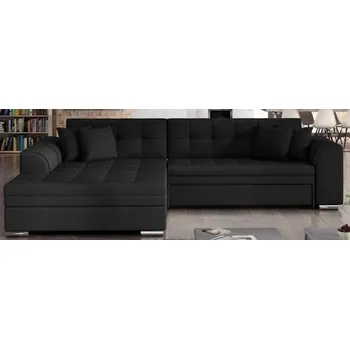 Sedací souprava Rohová rozkládací sedačka Palermo L černá