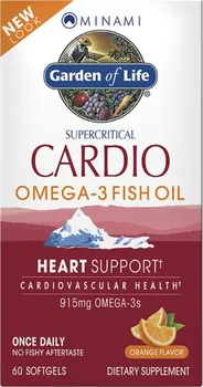 Přírodní produkt Garden of Life Minami Cardio Omega-3 915 mg pomeranč 60 tob.