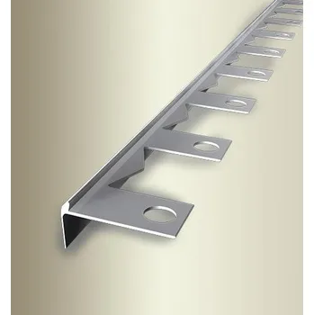 Stavební profil Schodová lišta ohebná pro 2,5 mm / d. 2,5m šroubovací| Küberit 859 EB Provedení: imit. nerezi 219 859 002 4