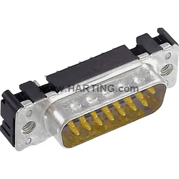 Video redukce HARTING 09651616712 D-SUB kolíková lišta 180 ° Pólů: 9 pájené 1 ks