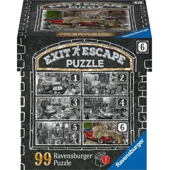 Puzzle Ravensburger Exit puzzle: Garáž 99 dílků