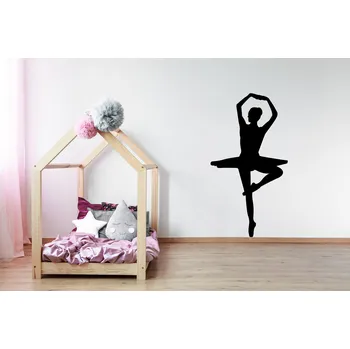Samolepící dekorace Lepy.cz Samolepka na zeď Balerína Velikost (šířka x výška): 48x90cm, Barevná varianta: Nugátová hnědá